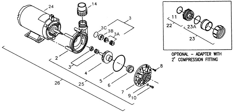 jacuzzi pump parts diagram